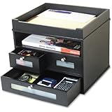 Victor Wood Tidy Tower Desktop Organizer, 5500 (Classic Silver)