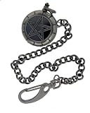 Nemesis Pentagram GunMetal Pocket Watch with Chain