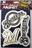 Milwaukee Brewers Team Logo Car Fridge Magnet Set