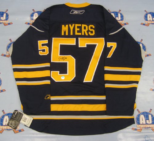 TYLER MYERS Buffalo Sabres Signed RBK Retro JERSEY
