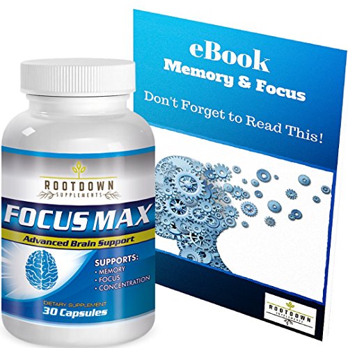 Focus Max Supplement With eBook. Natural Gingko Biloba, St. John s Wort & DMAE for Men and Women. Increase Memory,Improve mental Alertness.Boost Brain Function and Restore Mental Clarity