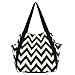 Fashion Prints Medium Roomy Canvas Tote Bag w/Button Closure EM3019