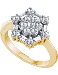 1.00CTW DIAMOND FLOWER RING