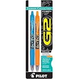 Pilot G2 Fashion Collection Colors Gel Roller Pens, Fine Point, Assorted Color Inks/Grips, 2-Pack (31383)