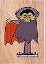 Cartoon Dracula Vampire Kid Costume Halloween Rubber Stamp by Canadian Maple Collections