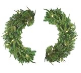 Barcana 36-Inch Battery-Operated Split Indoor-Outdoor Wreath