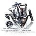Fishing Reels Eocusun Smooth Baitcasting Spinning Fishing Reels with 5.5:1 Gear Ratio Metal Body Collapsible Handle12+1BB for Freshwater Saltwater Fishing (Blue)