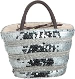 [カシュカシュ] ボーダースパンコールカゴバッグ
