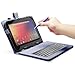 Fosmon Leather Case with Stand, USB Keyboard and Stylus for 10