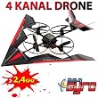 4 Kanal 2.4Ghz UFO/DRONE/QUADCOPTER Flieger mit Gyro und 2,4Ghz Technik! Flugfertig inkl. Akku, Ladeger�t und Ersatzteil-SET!!!