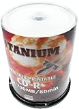 Review  Titaniu003 / Titanium CD-R full face white printable 80mins 700MB 100 cake