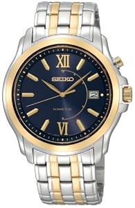 Seiko Men's SKA474 Kinetic Blue Dial Watch