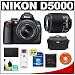 Nikon D5000 Digital SLR Camera w/ 18-55mm VR Lens + 55-200mm Zoom Lens + 16GB Memory Card + Spare EN-EL9 Battery + Case + Cameta Bonus Accessory Kit