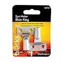 2 PC PIECE STEEL GAS ELECTRIC METER BOX KEY KEYS