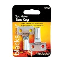 2 PC PIECE STEEL GAS ELECTRIC METER BOX KEY KEYS
