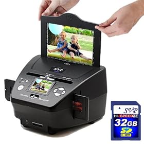 NEW! 3-in-1 Digital Photo Negative Films Slides Scanner with built-in 2.4 LCD Screen with FREE 32GB... by SVP