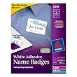 Avery Adhesive Name Badges, 2.33 x 3.38 Inches, White, Box of 400 (05395)