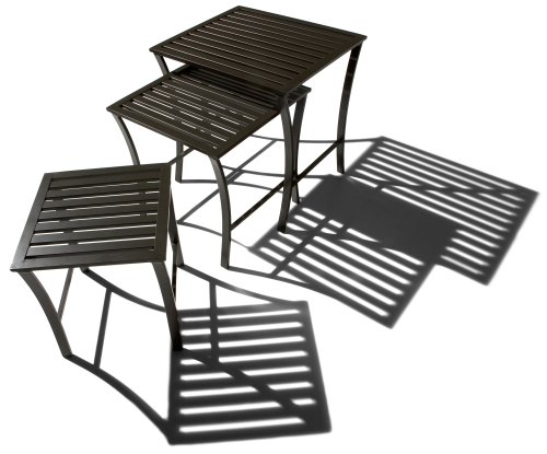 Strathwood Falkner Aluminum 3-Piece Nesting Table Set