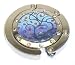 Crystal Blue Swirl Folding Purse Hook Handbag Hanger