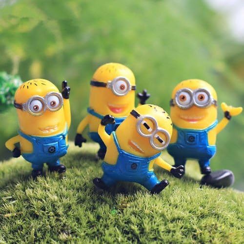 Just Model 12 X Despicable Me The Minions PVC Miniature Toy Figures 3-4cm/1.2-1.6inch Tall Yellow, Free