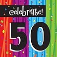 Creative Converting Milestone Celebrations Luncheon Napkins, 16-Count, Celebrate 50