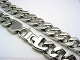 Stainless Steel 316L Mens Curb Cuban Link Heavy Chain Necklace 24