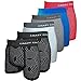 Mens Nylon Stretchable Seamless Boxer Briefs Underwear 6-Pack, Size M/L
