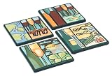 Signature Sweet Life of Wine Set of Four Coasters