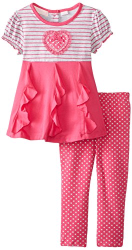 Kids Headquarters Girls' Hot Pink Tunic with Leggings