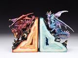 Dragon with Geode Bookends