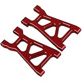 BQLZR Red Upgrade Parts 04003 Aluminum Rear Lower Suspension Arm For HIMOTO E18XB E18XBL E18DB E18DBL E18MT E18OR E18ORL RC1:18 Off Road Car Truck Pack of 2