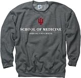 Indiana Hoosiers Dark Heather School of Medicine Perennial II Crewneck Sweatshirt