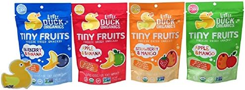 Little Duck Organics Tiny Fruits 4 Pack Variety -.75oz with Little Duck Sticker
