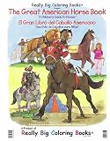 Great American Horse Book (Real Super Big Coloring Book) (Spanish Edition)