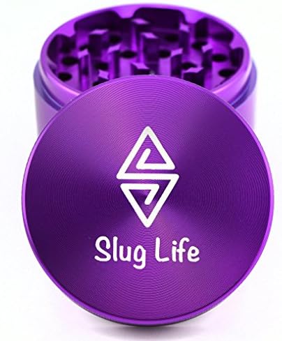 Slug Life 2.5 Inch 4 Parts Grinder with Pollen Catcher - Purple