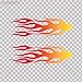 Stickers Decals Flames Car Window,Helmet,Truck,Vinyl Art Decor Size: 5 X 3.8 Inches Vinyl color print