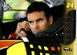 2011-NASCAR-PRESS PASS RACING CARD # 11 Jeff Gordon NSCS Drivers In Protective Screwdown Display Case !!