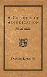Produkt-Bild: A Critique of Adjudication [Fin de Si?cle]