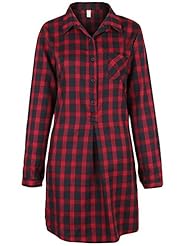 Checkered Print Plaid Print Polyester/Spandex Above the Knee Tunic 