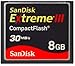 SanDisk 8 GB Extreme III CF Card SDCFX3-008G-A31  (Retail Package)