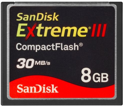 SanDisk 8 GB Extreme III CF Card SDCFX3-008G-A31 (Retail Package)