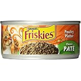 Friskies Wet Cat Food, Classic Pate, Poultry Platter, 5.5-Ounce Can, Pack of 24