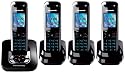 Panasonic KX-TG8424EB Colour DECT Quad Telephone with Answer Machine - Black