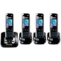 Panasonic KX-TG8424EB Colour DECT Quad Telephone with Answer Machine - Black