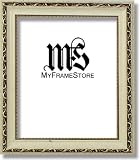 8x10 / 8 x 10 Picture/Photo/Certificate Frame, Cream with Antique Gold Floral Design