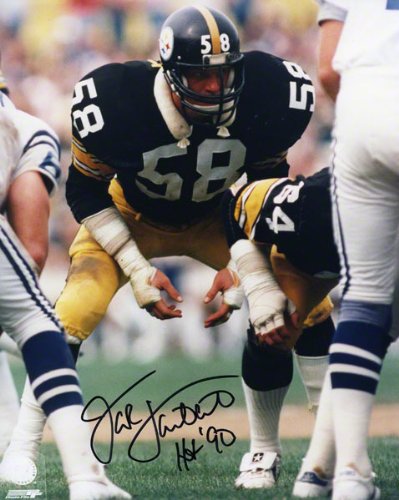 Mounted Memories Pittsburgh Steelers Jack Lambert Autographed 8x10 Photo w/ Inscription HOF 90