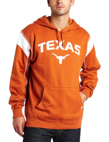 NCAA Men's Texas Longhorns Found Of a Champ II Long Sleeve Hooded Fleece Pullover (New Texas Orange/White, Small)