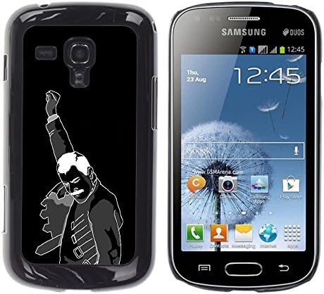 Slim Design Hard PC/Aluminum Shell Case Cover for Samsung Galaxy S Duos S7562 Fist Revolution Man Black White Poster Art / JUSTGO PHONE PROTECTOR