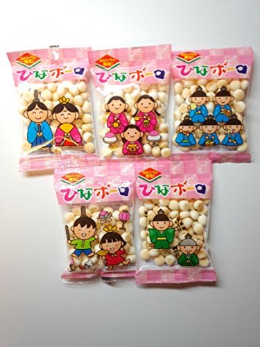 【Japan Collection-March】 Japanese Traditional "HINA-BOURO" (Potato Starch Snack) Collection for Hinamatsuri Event 3.177oz(0.635oz x 5packs) [Japan Import]