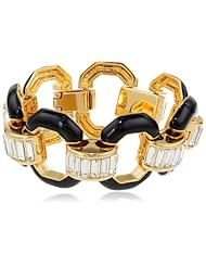 Juicy Couture Black Enamel Link Baguette Bracelet